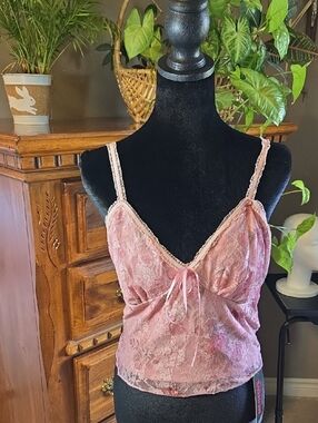 NWT ROMWE FAIRY CORE LACY FLORAL CAMISOLE TOP MEDIUM